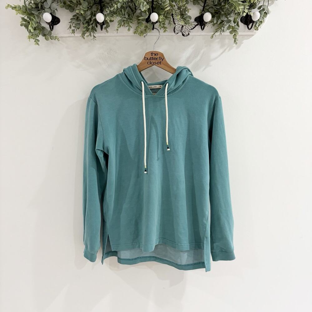 Marine Layer blue Hoodie fleece hooded Xs I 583 outdoor athletic oversized